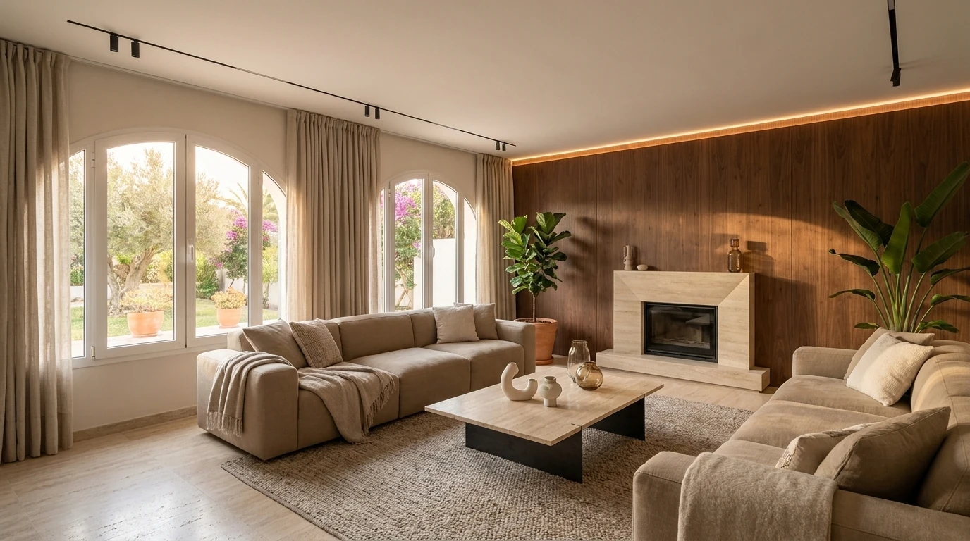 Salón tras la visualización de lujo